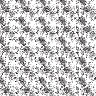 Roller blind for large windows drawn nature pattern