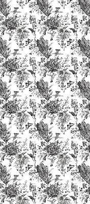 Roller blind for large windows drawn nature pattern
