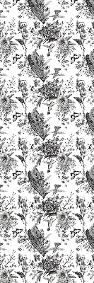 Roller blind for large windows drawn nature pattern
