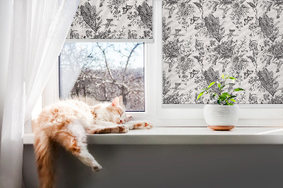 Roller blind for large window Drawn nature
