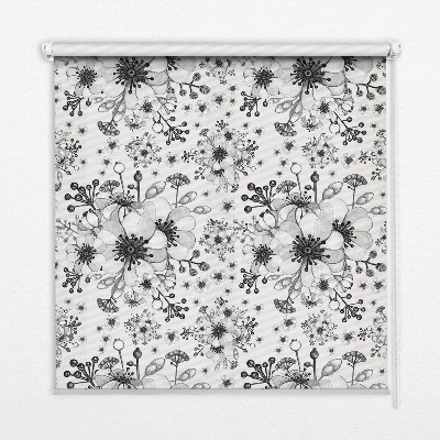 Modern roller blind Drawn flower