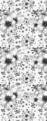 Modern roller blind Drawn flower