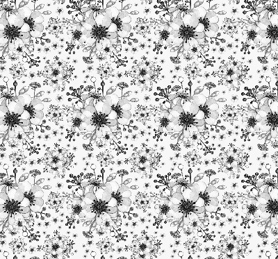 Modern roller blind Drawn flower