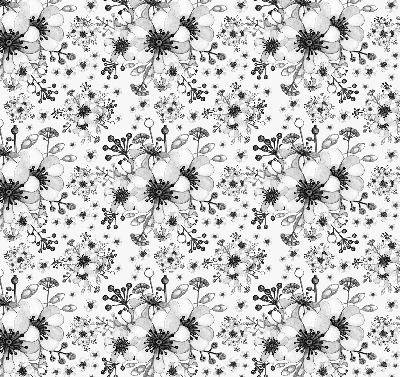 Modern roller blind Drawn flower