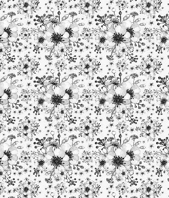 Modern roller blind Drawn flower