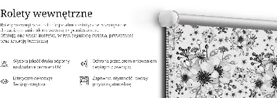 Modern roller blind Drawn flower