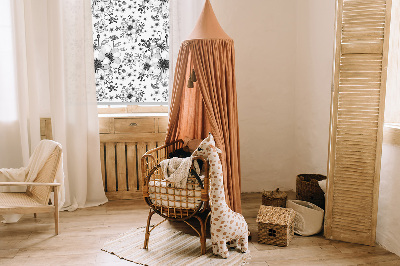 Modern roller blind Drawn flower