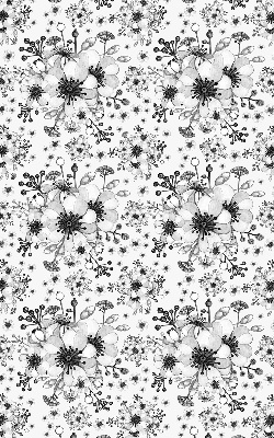 Modern roller blind Drawn flower
