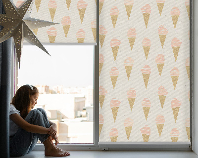 Roller blind for large window Ice-cream