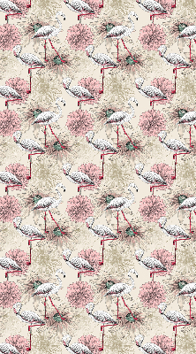Fabric roller blind White flamingos