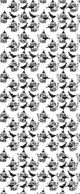 Modern roller blind Black ravens