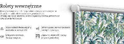 Fabric roller blind Tropical leaves