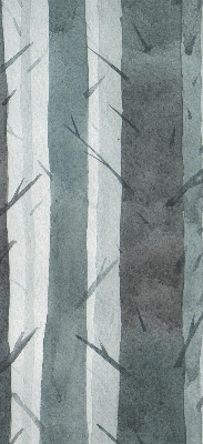 Modern roller blind with a trees print