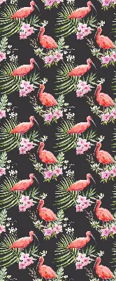 Roller blind for large windows flamingos on plants pattern