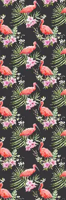 Roller blind for large windows flamingos on plants pattern