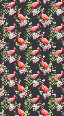 Roller blind for large window Flamingos on plants