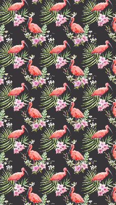 Roller blind for large window Flamingos on plants