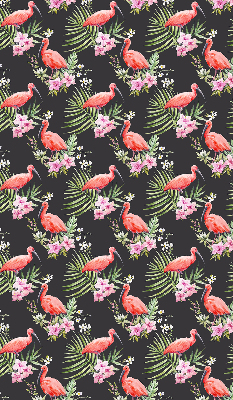 Roller blind for large window Flamingos on plants