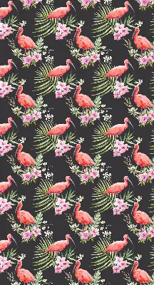 Roller blind for large windows flamingos on plants pattern