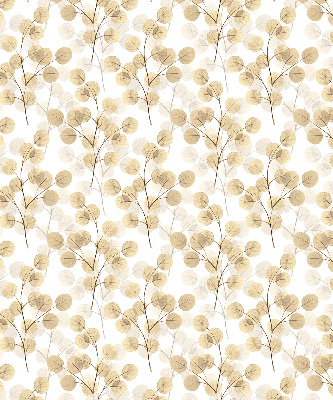 Modern roller blind with yellow branches pattern