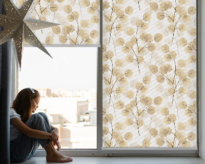 Modern roller blind Yellow branches