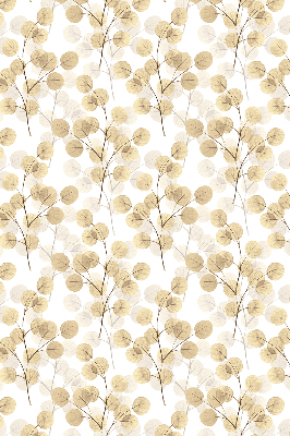 Modern roller blind with yellow branches pattern