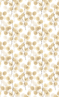 Modern roller blind with yellow branches pattern