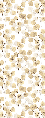 Modern roller blind with yellow branches pattern