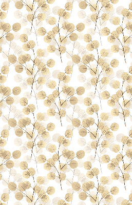 Modern roller blind with yellow branches pattern