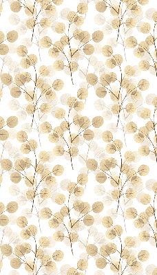 Modern roller blind with yellow branches pattern