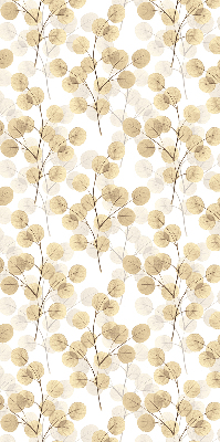 Modern roller blind with yellow branches pattern