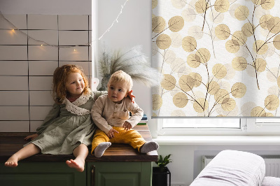 Modern roller blind Yellow branches