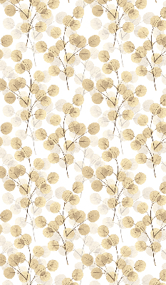 Modern roller blind with yellow branches pattern