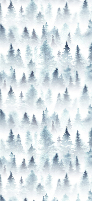 Roller blind for large window Forest in the fog