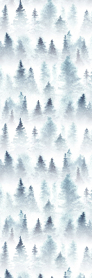 Roller blind for large window Forest in the fog