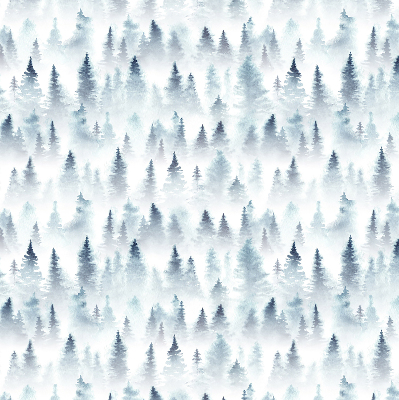 Roller blind for large window Forest in the fog