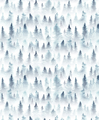 Roller blind for large window Forest in the fog