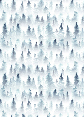 Roller blind for large window Forest in the fog
