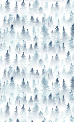 Roller blind for large window Forest in the fog