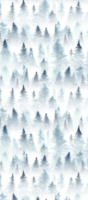 Roller blind for large window forest in the fog design