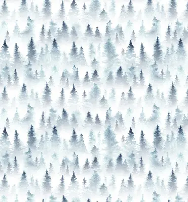Roller blind for large window forest in the fog design