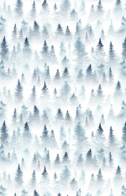 Roller blind for large window Forest in the fog