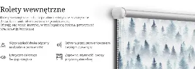 Roller blind for large window forest in the fog design