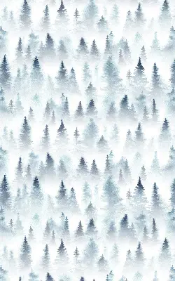 Roller blind for large window forest in the fog design