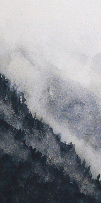 Modern roller blind Misty mountains