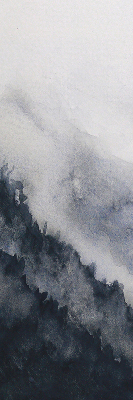 Modern roller blind Misty mountains