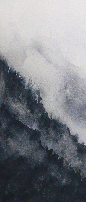Modern roller blind Misty mountains
