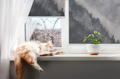 Roller blind modern misty mountains design