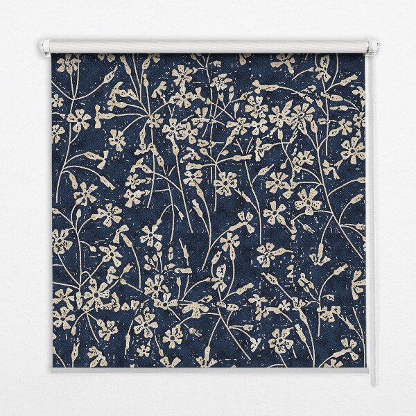 Roller blind for large window Flowers