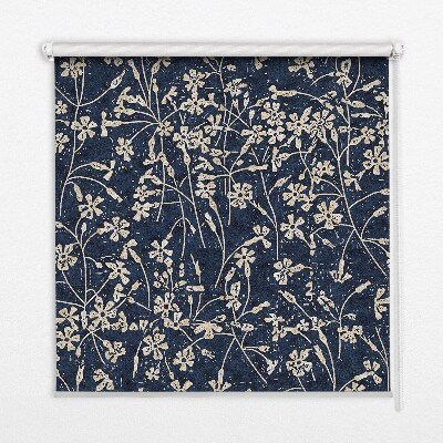 Roller blind for large window Flowers